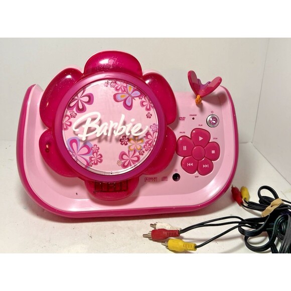Barbie DVD Player 2007 Blossom No remote Works Tested BAR330 Mattel Vintage - Picture 1 of 10